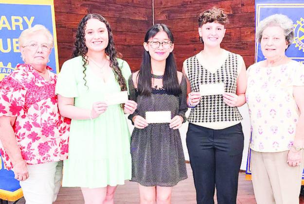 Recently the St. Bernard Rotary Club met and distributed four $500 scholarships. Pictured, from left: Rotary Club incoming President Brenda Breakfield, scholarship recipients Catherine Wilson, Anna Nguyen, Audrey Cox, and the current President Lena Nunez. Not pictured is one of the scholarship recipients, Sheyla Cabrera.