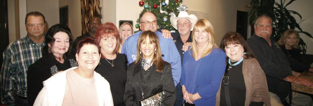 A Christmas celebration at the Palms with friends.