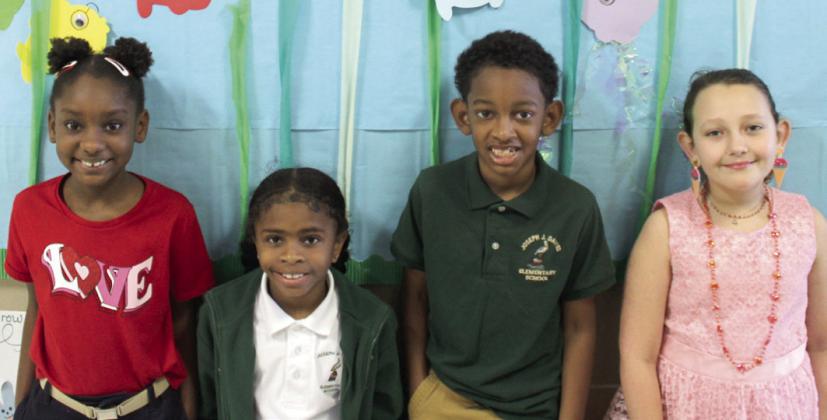 Second Grade: Journey Robinson, Desmond Washington, Rose Townsend and Journee Hawkins