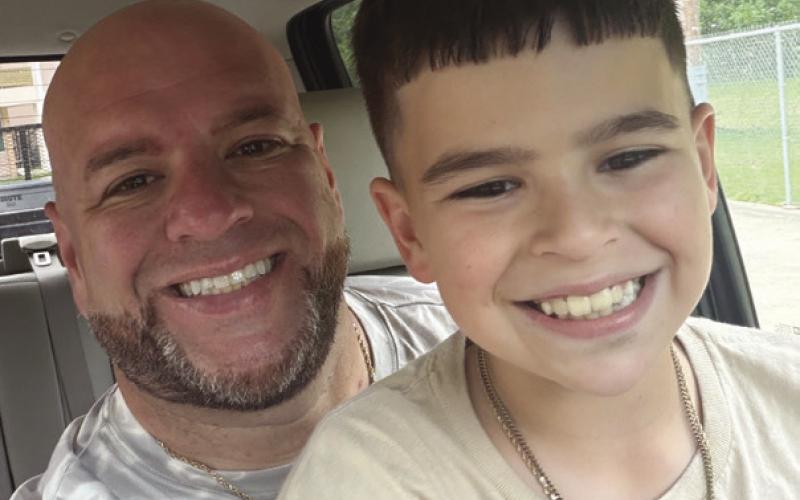 Steven “Stick” Castigliono with his son, Maxwell.