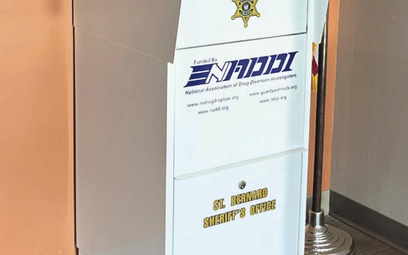 For those who missed the recent Drug Take-Back Day, a disposal drop box for unwanted medication is available year- round at the St. Bernard Sheri's Oce Field Operations Bureau located at 4700 Paris Road in Chalmette. Residents can safely drop o prescription and over- the-counter medications there anytime during regular business hours.