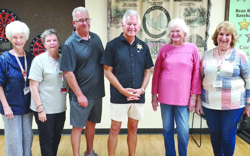 Carolyn Constance, Secretary, Glenda Fedele, Treasurer, Lt. Robert Broadhead, Sheri James Pohlmann, Terry Heidel, Vice-President &amp;amp; Leona Galley, President as officers to keep us safe everyday. AARP Chapter 3926 would like to express their gratitude
