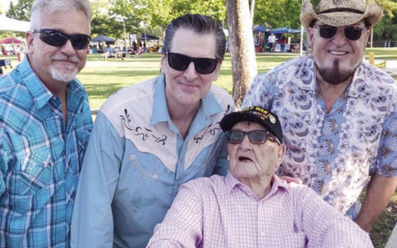 Christian Serpas and Ghost Town paid a special visit with Eddie Tresch before their performance to see if he liked a little “electric cowboy.'