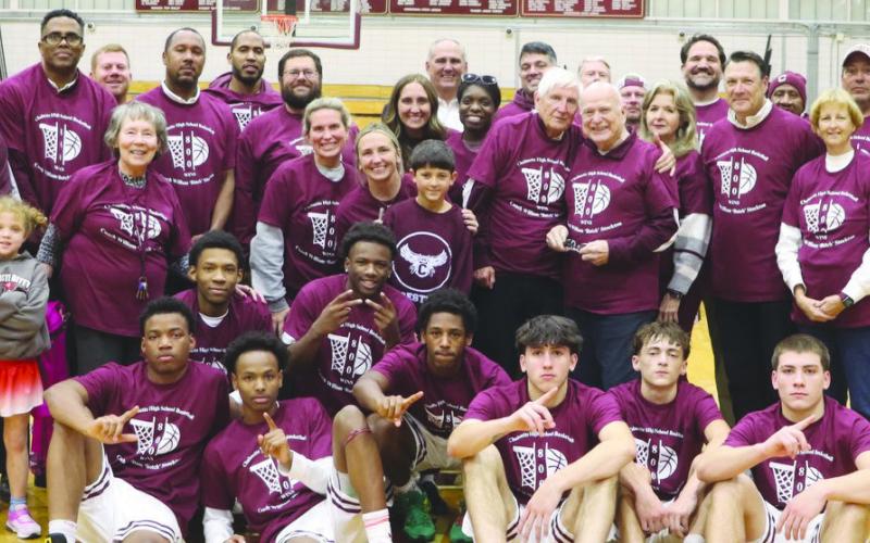 Butch Stockton recently celebrated his 800th Career Win at the Chalmette High Gymnasium with the Owl Basketball Team, Cheerleaders, Chalmette High Administrators, and friends.
