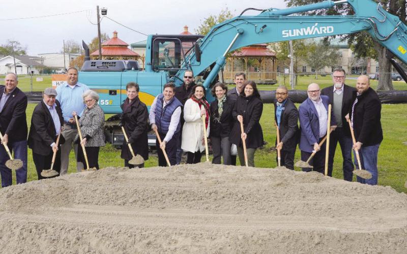 Partners from the Louisiana Community and Technical College System, state and local government, the Nunez Community College Foundation, architects and contractors joined executives from Nunez Community College Dec. 19 at Nunez’s campus in Chalmette to break ground on a new 17,000-square-foot Student Testing and Career Counseling Center.