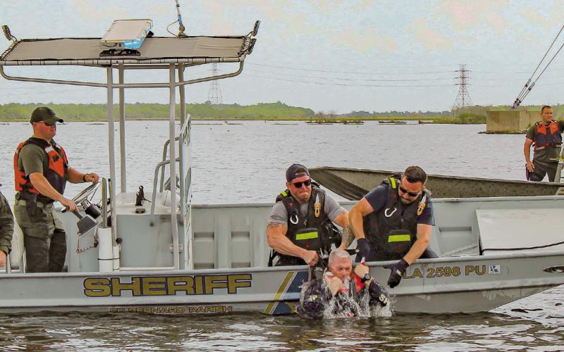 Members of the St. Bernard Sheriff’s Office Marine Division trained with deputies from various divisions, along with members of the St. Bernard Fire Department, on several types of boats to be prepared to immediately patrol neighborhoods in case of any type of rain event or flooding yearround and especially during this hurricane season.
