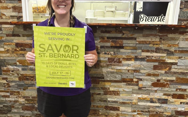 Brewster's owner Jessica Reab joins in Savor St. Bernard promotions.