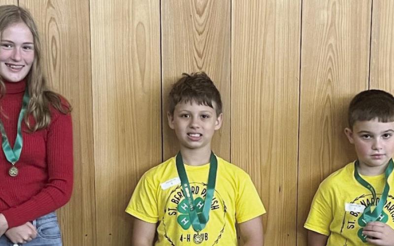 UNUSUAL PETS: First Place: Kelsey Hambrice (TMS); Second Place: Brenton Willheit (OLPS); and Third Place: Bentlee Frieck (GES).