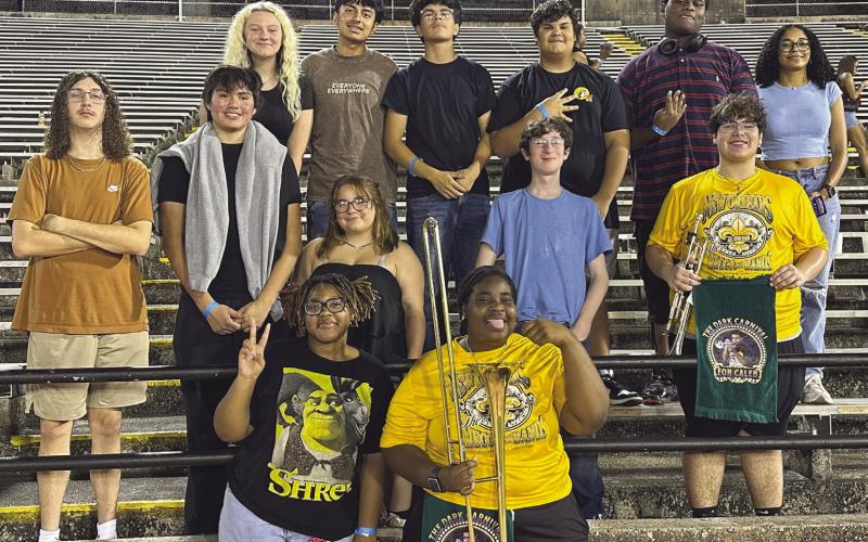 Deuce, Mark, Cesar, and Isaiah after the Battle of the Bands in Jackson Natalia and Mark along with some CHS bandmates that came out to support them at Tad Gormley Stadium