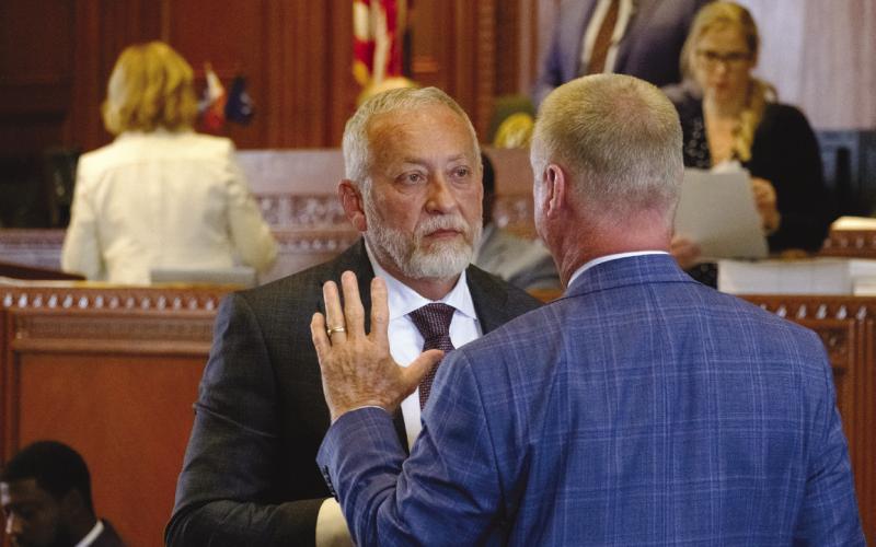 Rep. Jack McFarland said that given time, state education o cials could . nd budget cuts that would provide money for teacher pay raises. Photo by: Cross Harris/LSU Manship School News