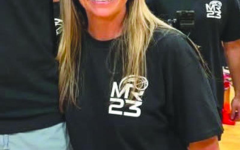 Vicki Nuccio, a coach at CHS, was instrumental in coordinating all of the events involved in Mitchell's hectic parade day schedule.