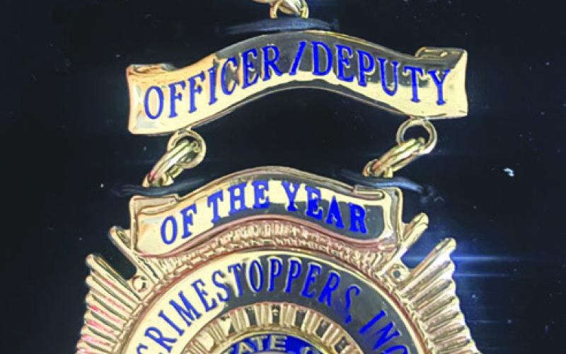 The award presented to Detective Sgt. Sierra at the Luncheon for being named one of the region's 12 Deputies of the Year.