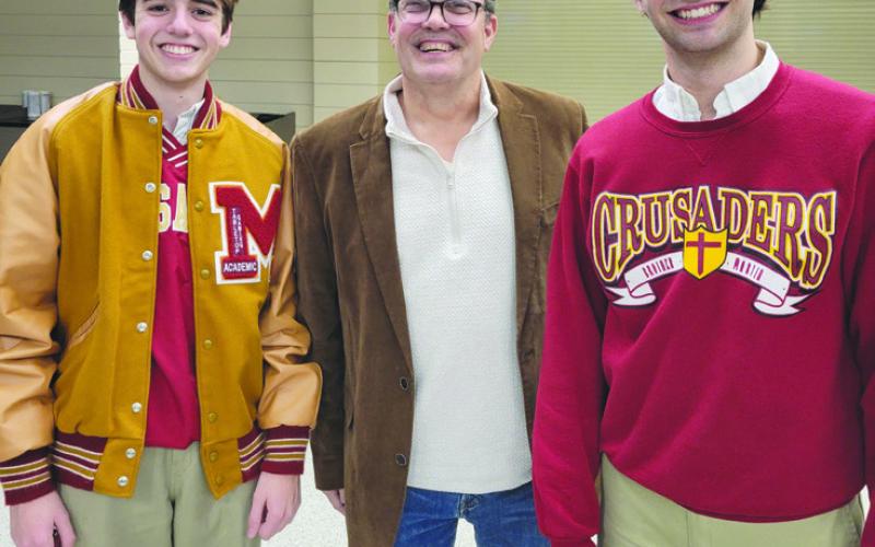St. Bernard residents Evan Dobson and Toby Alfonso were two of the stars in a recent comedy staged at Brother Martin High School.