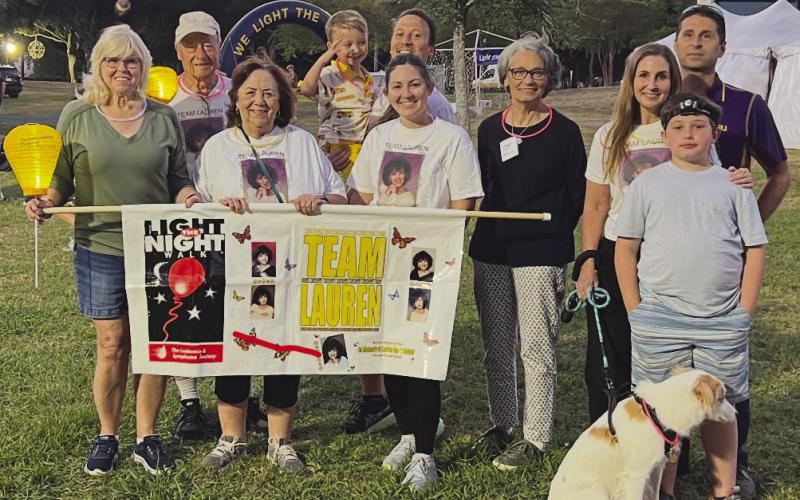 Team Lauren Lights the Night at Lafreniere Park to Benefit the Leukemia and Lymphoma society. Family and friends participated in the annual walk in memory of Lauren Saubat a 1996 graduate of Chalmette High School and died from leukemia in October 1997. Thank you very much to all who participated and/ or donated.