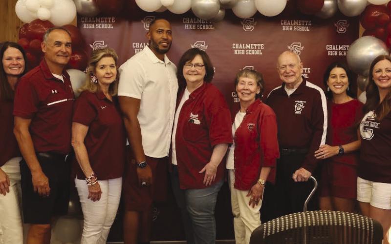 The Chalmette High School Administration celebrate the legacy of learning provided by three amazing educators: Wayne Warner, Carole 'Cookie' Mundt, and Doris Voitier.