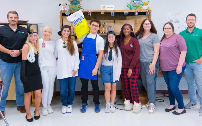 (Left to right) Shawn Brown, Grace Gaspard, Kamyrn Simon, Asma Askar, Norman Burrey Morales, Lily Vu, Lyanna Jackson, Sophia Wehrlin, Elena Hodges, Cameron Mire.