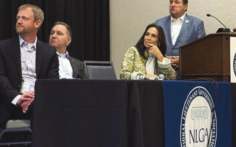 Dr. Tina Tinney, Nunez Chancellor, was invited to participate as a speaker and panelist at the National Lieutenant Governors Association's Aerospace, Aviation &amp;amp; Defense Committee meeting last week in Salt Lake City, Utah, by Lt. Gov. Billy Nungesser. Dr. Tinney, center, is pictured with Nungesser, right.