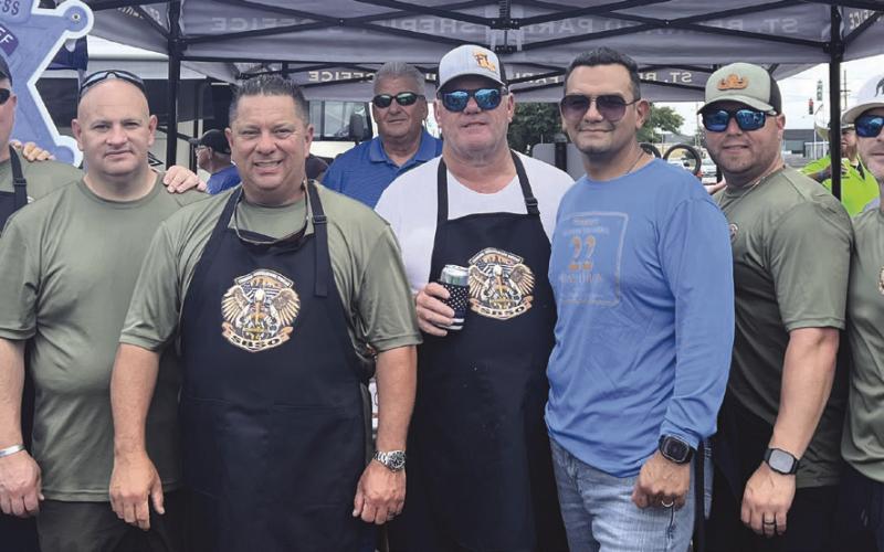 SBSO's team members who participated are, from left: Sheri James Pohlmann, Detective Michael Dominici, Detective Thomas Gai, Col. Chad Clark, Lt. Robert Broadhead, Detective Kenneth Sierra, Lt. Jorge Vargas, Capt. Ryan Melerine, Detective Lt. Daniel Carreras and Sgt. Dusty Gould.