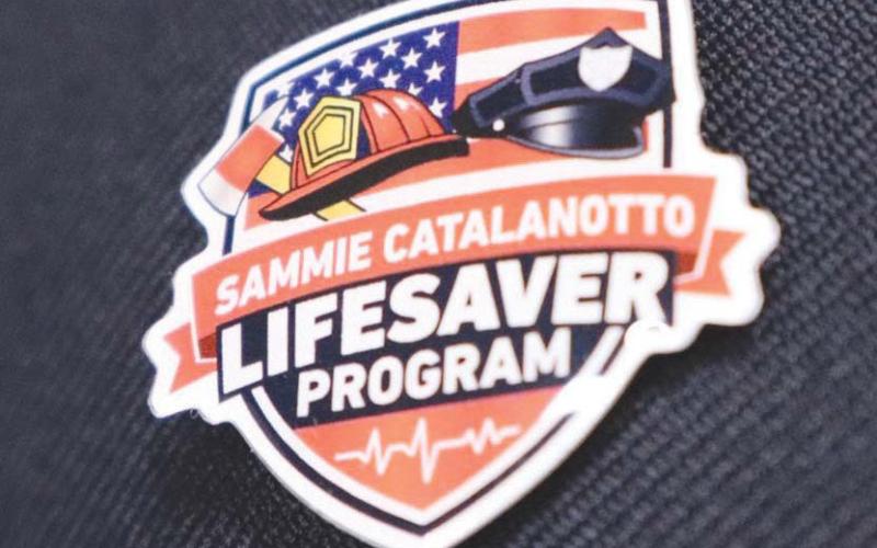 Fire Captain Devin Murphy and Engineer Andrew Moise accepted the Sammie Catalanotto Lifesaver Award from the St. Bernard Kiwanis Club for their actions saving the life of a parish resident who had gone into cardiac arrest.