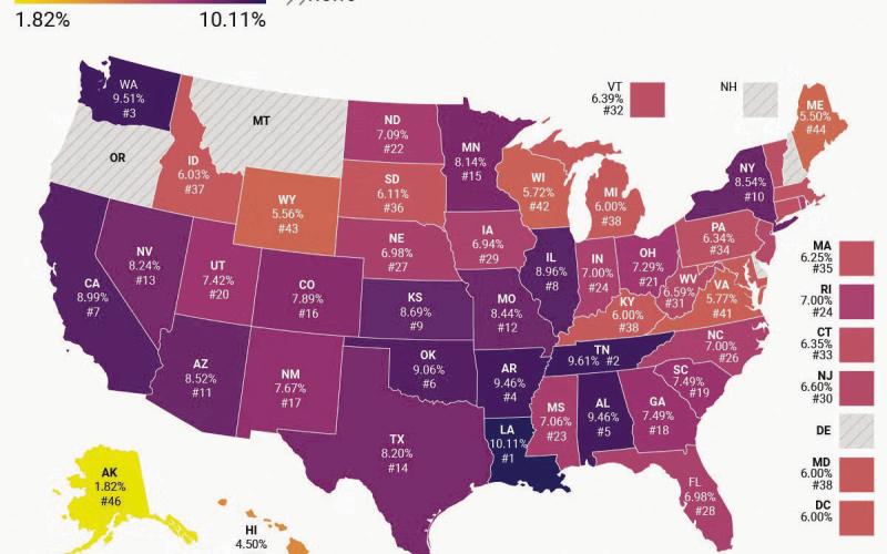 Data: January 20, 2026 State and Local Sales Tax Rates, 2026