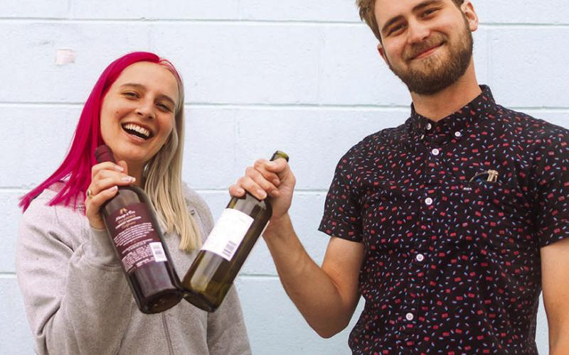 Co-Founders Franziska Trautmann (left) and Max Steitz (right) pose together for a photo.