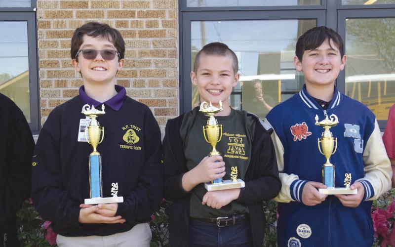 'Elementary Division Team': Left to Right Andy Do, Jonah Capstick, Michael Leggett, Theodore Schilling, Dominick Shreve