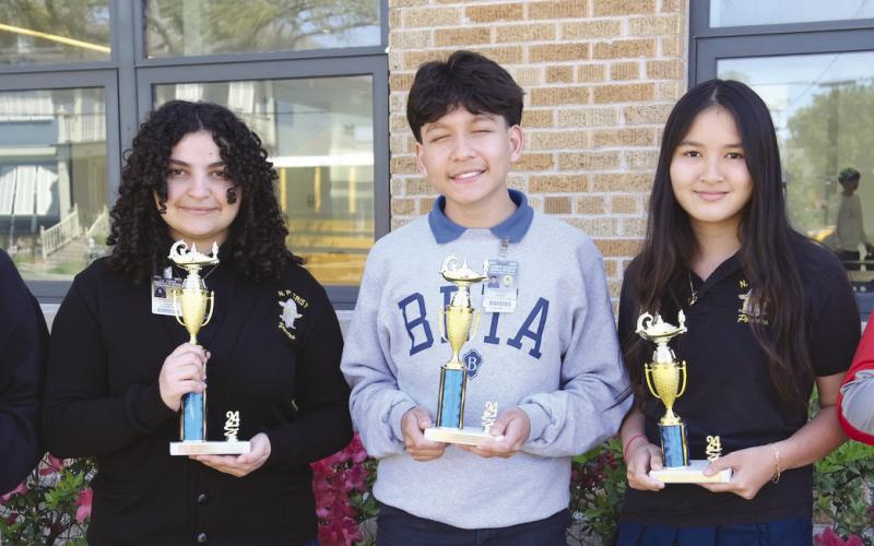 'Middle Division Team': Left to right Jack McMullin, Jade Jamhour, Elbin Chavez, Evelyn Do, Kenny Higginbotham