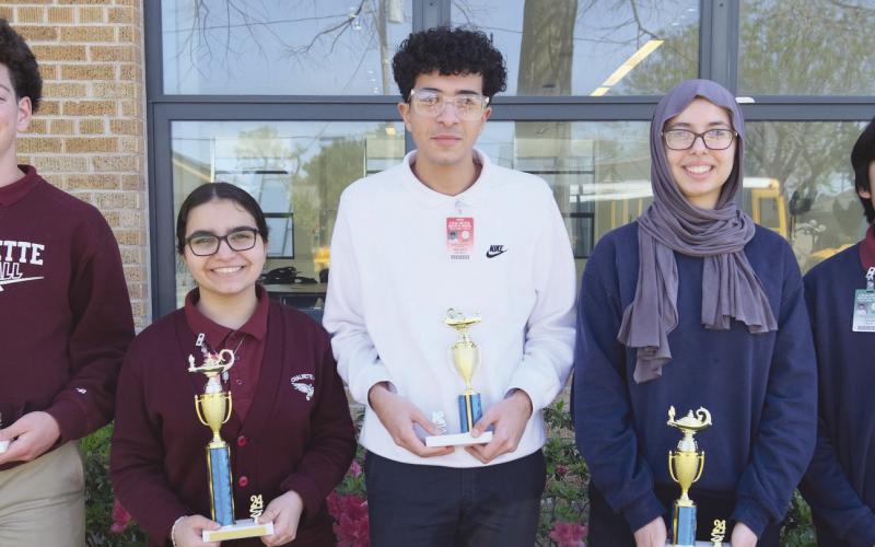 'Junior Division Team': Connor Dewey, Jenna Jamhour, Ibriham Sharaf, Hannah Ramsey, Carter Tran