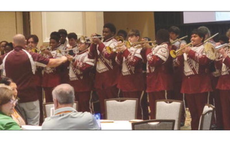 The CHS Fighting Owl Band bringing music to the masses.