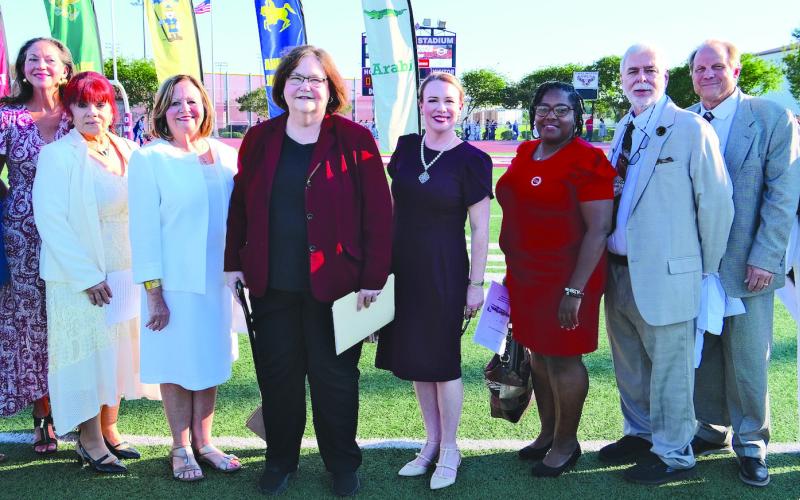 St. Bernard Parish School Board from left: Kelly Le-Bowman, Millie Harris, Rosiland White, Diana Dysart, Superintendent Doris Voitier, Katherine Lemoine, Keisa Rodney, Henry Rodriguez III, Sean Warner, Carly Creason.