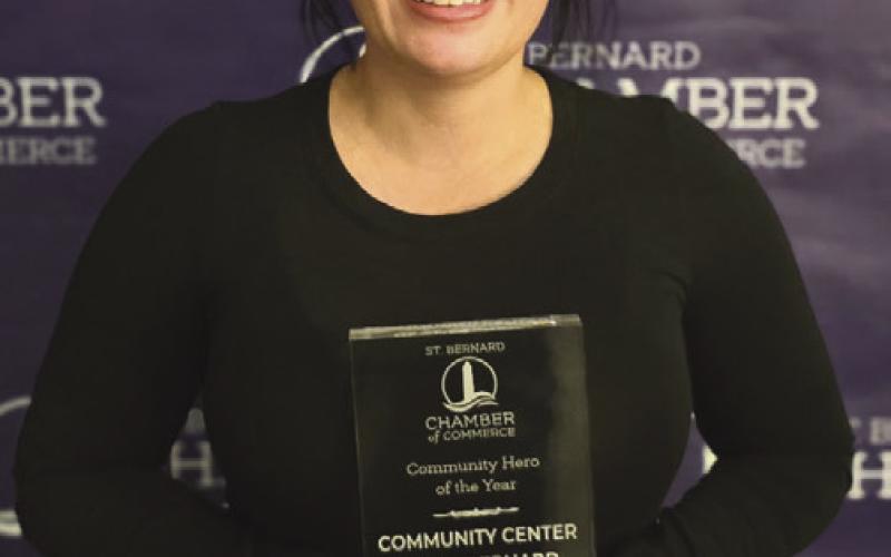 Jamie Richardson accepted the Community Hero of the Year Award on behalf of The Community Center of St. Bernard.