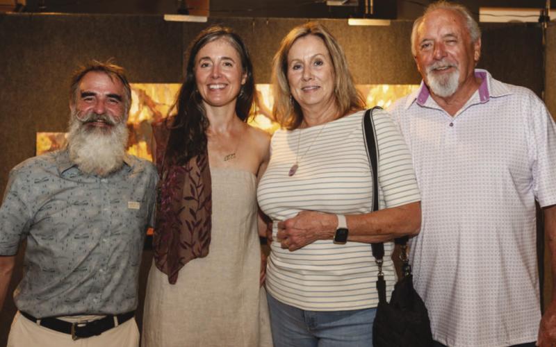 Eric and Sabrina Schmidt and Sabrina's parents Stephanie and Robert Evans. Photo: Edward Miller / Magnolia Films
