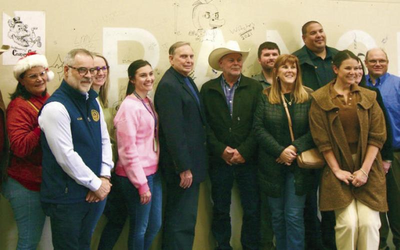 The many newly elected parish officials and guests visiting the Ranch Studio.