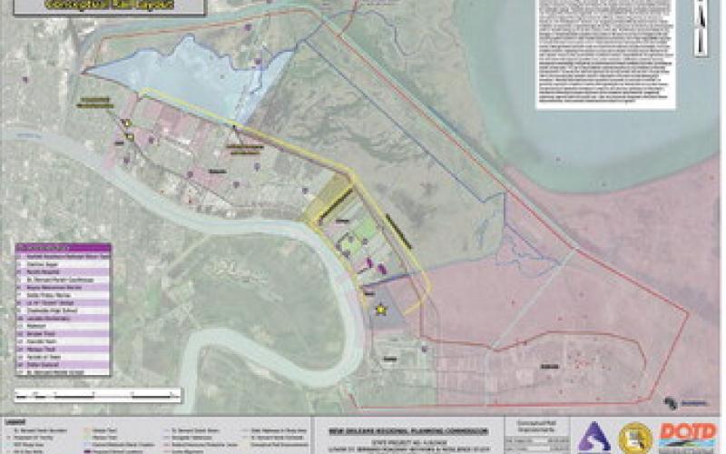 The study includes two railway alignments. One of these routes utilizes existing railway infrastructure while the other takes it away from that infrastructure.