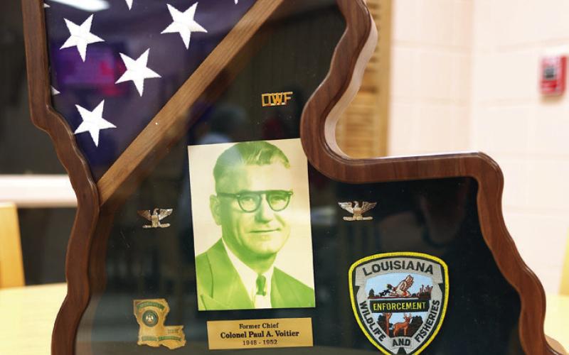 Colonel Voitier was Superintendent of Wildlife and Fisheries' Law Enforcement from 1948 to 1952. Voitier oversaw the implementation of utilizing aircraft, radios, and even soliciting information from the public on fishing game violations.