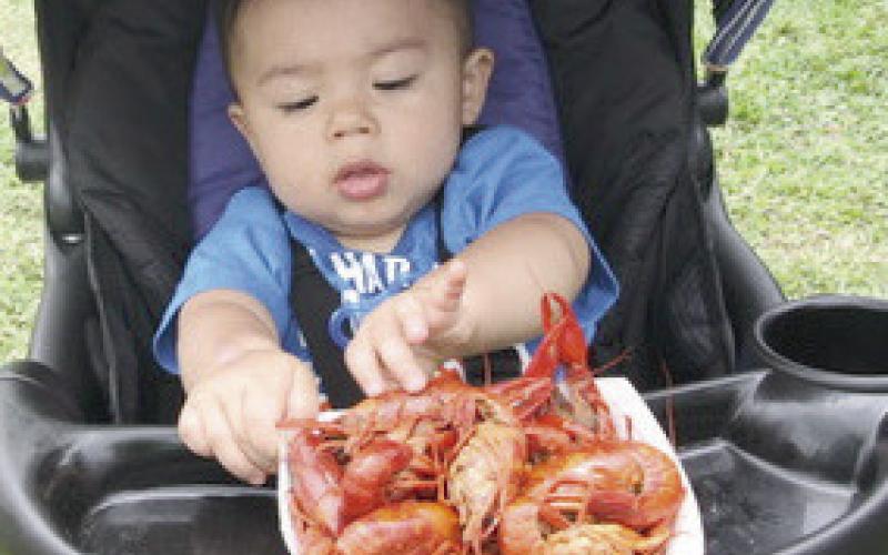 I might be young, but when it comes to crawfish I have a big appetite.