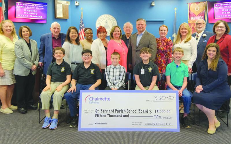 School Board Recognizes Academic Games Teams And Gives $15,000 Donation