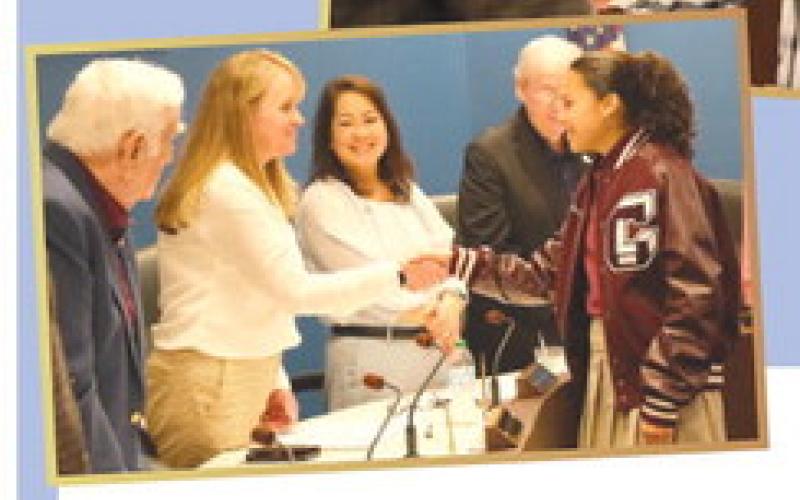 School Board Recognizes Academic Games Teams And Gives $15,000 Donation
