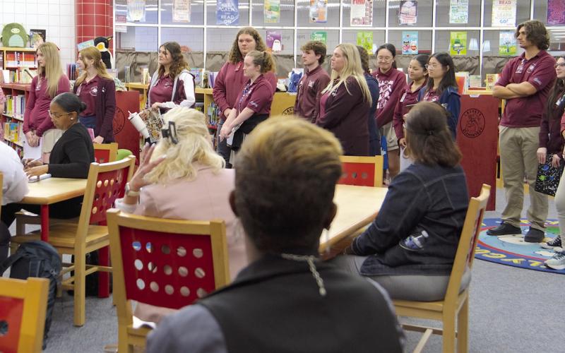 Chalmette High’s Dually Enrolled Aspiring Educator students recently visited Lacoste elementary to observe classrooms.