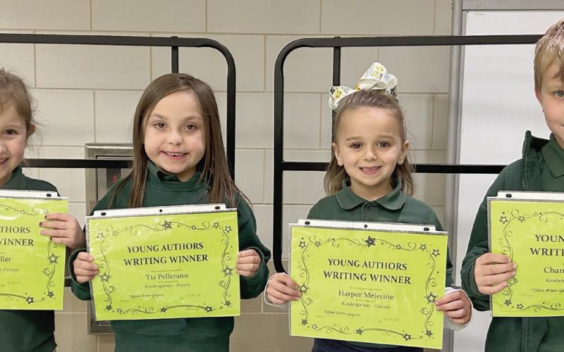 KINDERGARTEN - Lillian Miller, Tia Pellerano, Harper Melerine and Chandler Defranzo.