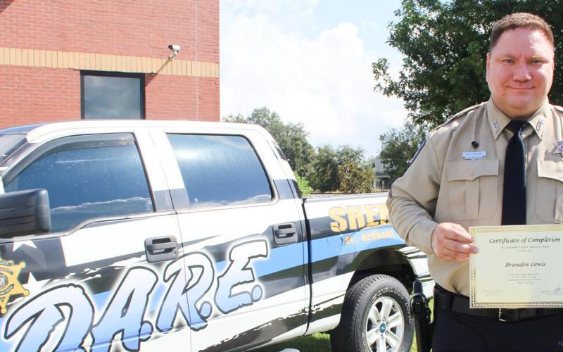 St. Bernard Sheriff’s Office Sgt. Brandon Lewis has joined the Drug Abuse Resistance Education program, following his recent graduation from the D.A.R.E. Officer Training (D.O.T.) in Baton Rouge.