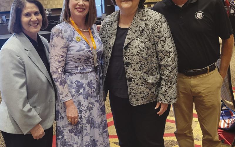 Mary Lumetta, Dr. Katherine Lemoine, Doris Voitier and Jason Dewey pose for a picture at the recent Louisiana Association of School Superintendents &amp;amp; Administrators annual conference.