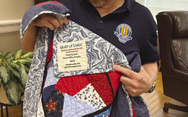 Local Vietnam War Veteran Receives Quilt of Valor