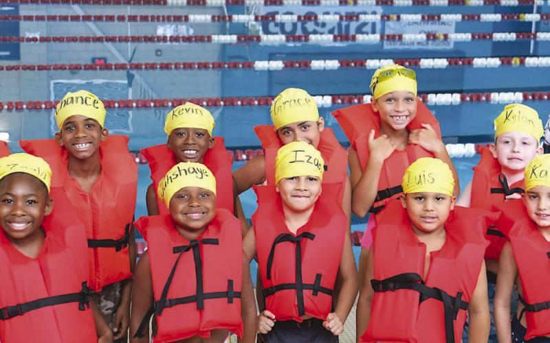 Mrs. Tortorich's class recently completed their swim lessons at the Chalmette High Natatorium. First row from left to right: Lia Suyo Puma, Znala Branch, Jahshaye Charles, Izan Caceres Sabillon, Luis Duarte Valladares, Kaleb Hernandez, Laytin Burns, Kinsley Borden. Second row from left to right: Paige Tortorich, Drew Young, Chance Augustin, Kevin Cooper, Grace Martinez, Harlem Bourgeois, Kylan Eunice, Kiara Pacheco, Coach Millie.