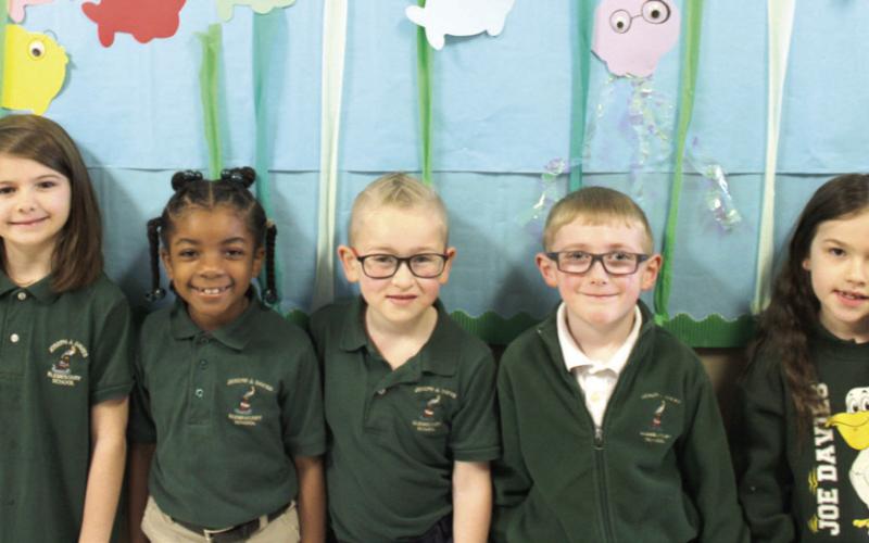 First Grade: Karmin Hamann, Jamayah Collins, Pheonyx Hardin, Riley Pierce and Cullen Karcher