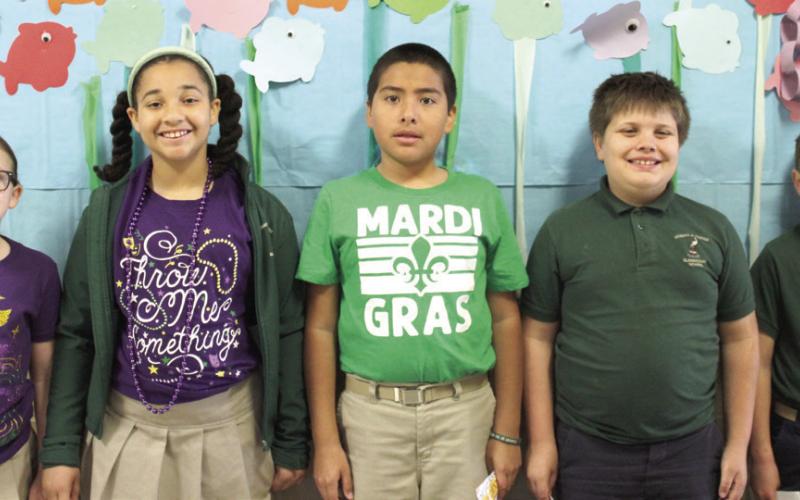 Fourth Grade: Jett Dier, Raelynn Prestenbach, Jesse Gonzales Santos, Earl Alphonso and Dylan Washington