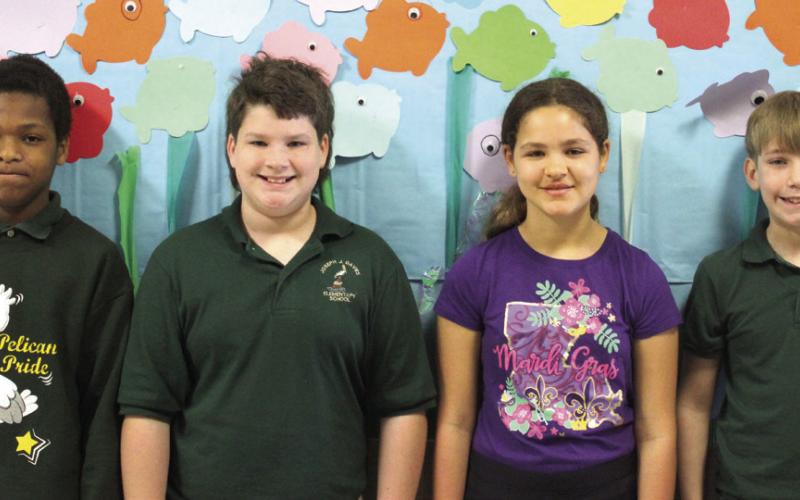 Fifth Grade: Cecilia Serigne, Bentley Morrissey, James Berndt, Dishaun Nelson and Jace Rogers