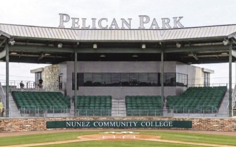 Anartist’srenderingofabrand-newNunezBaseball stadium. The land donation paves the way for the college to begin planning the construction of a home . eld. Nunez currently plays its home games on Chalmette High School's . eld.