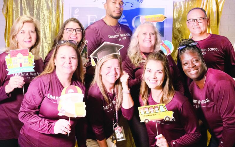 Pictured are Chalmette High School staff members at this year's Back-to-School Rally.