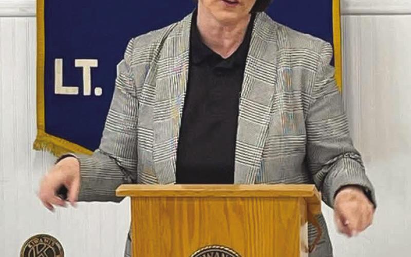 Mary Lumetta thanked the organization for its numerous programs that help students and shared some of her background as a student in the public schools and her vision as its new leader.